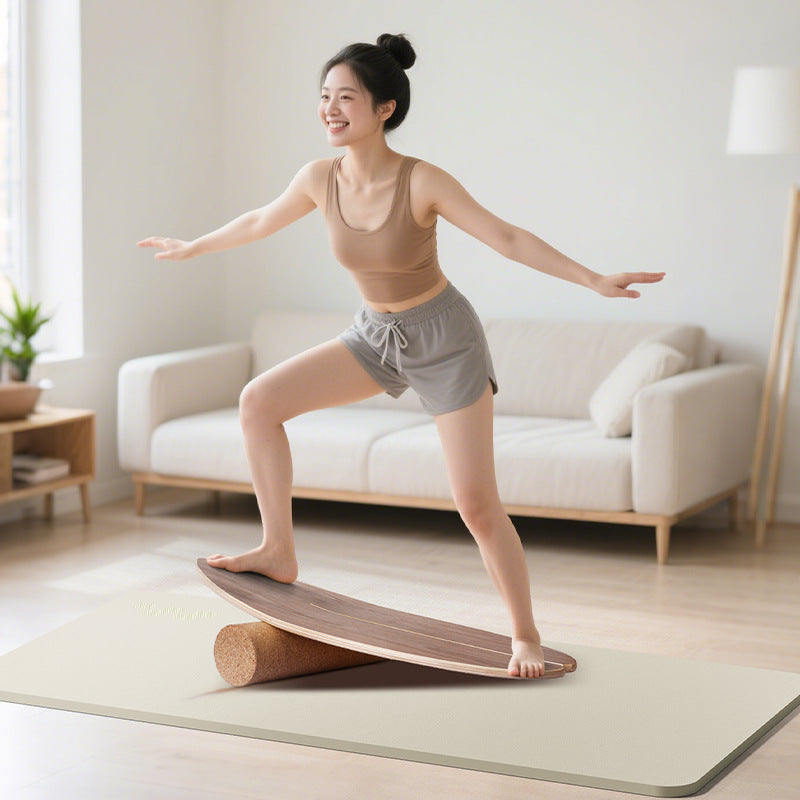 Wooden Balance Board for Indoor Fitness
