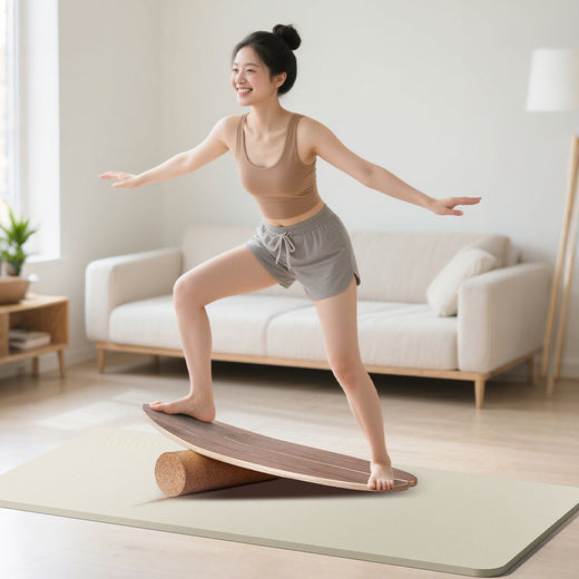 Wooden Balance Board for Indoor Fitness