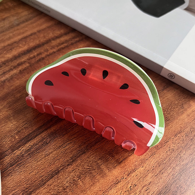 Fruit hair claw clip orange design