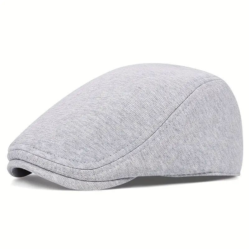 Men's Cotton Beret British Retro Style Adjustable Short Eaves Cap