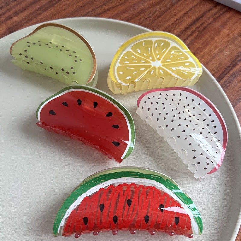 Fruit hair claw clip watermelon design