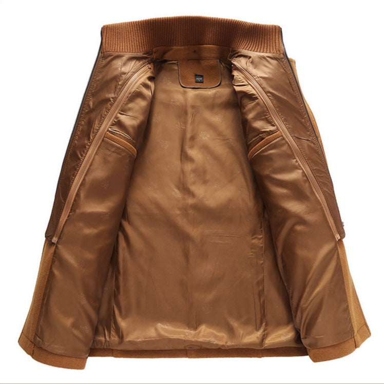 Men's business woolen coat