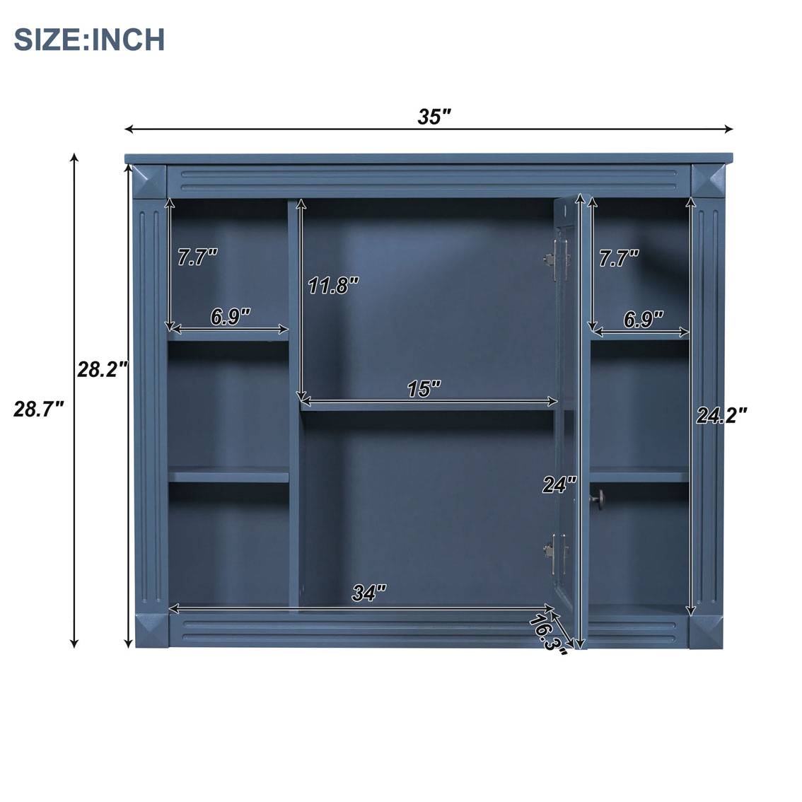 Modern Wall Mounted Bathroom Mirror Storage Cabinet5