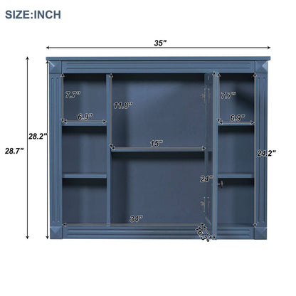 Modern Wall Mounted Bathroom Mirror Storage Cabinet5