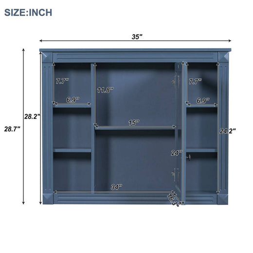 Modern Wall Mounted Bathroom Mirror Storage Cabinet5