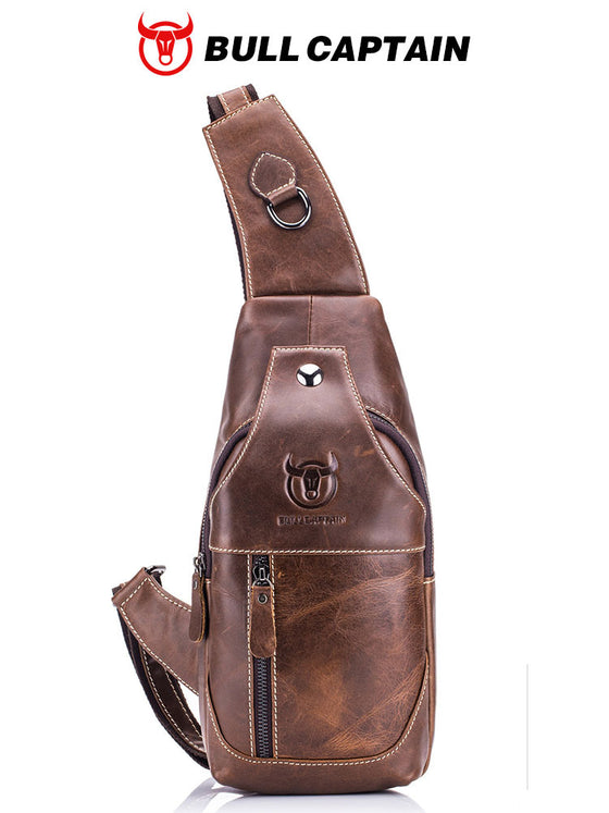 Men's Genuine Leather Shoulder Crossbody Chest Bag product image 1
