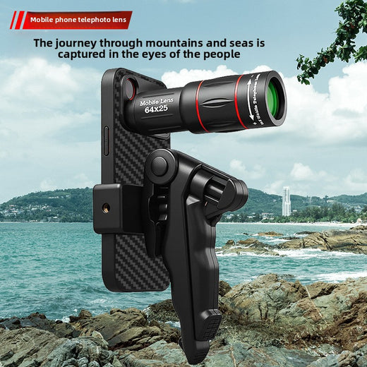 64x Telephoto Lens with Anti-Shake Bracket for Smartphones