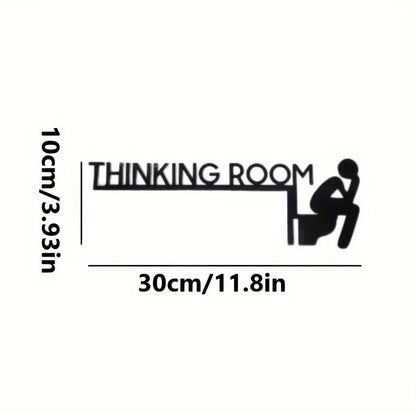 Modern Metal Toilet Door Sign Decor