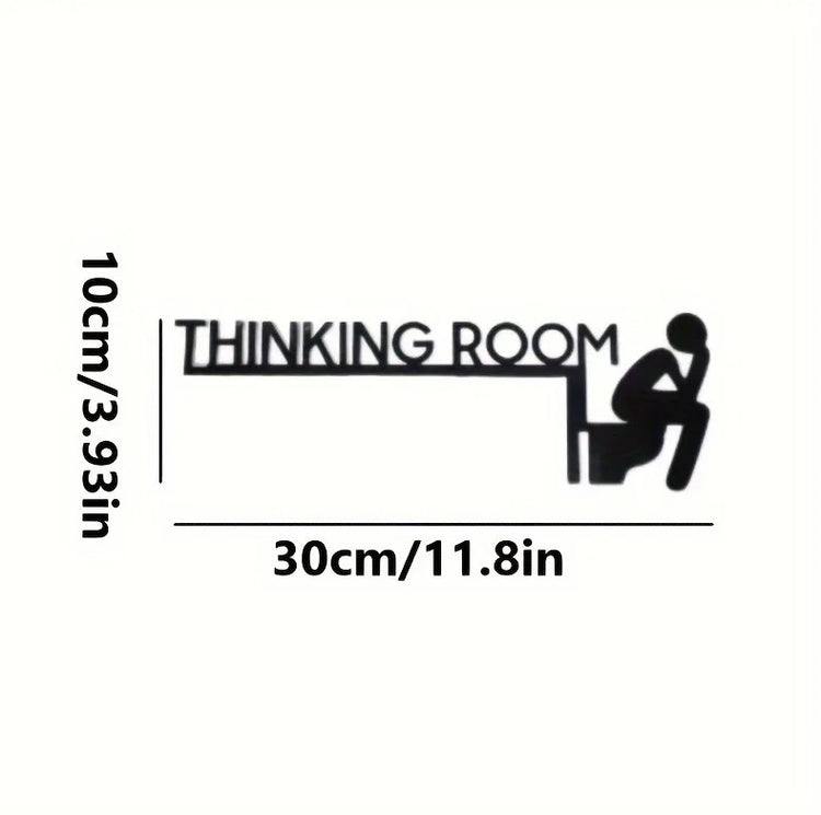 Modern Metal Toilet Door Sign Decor