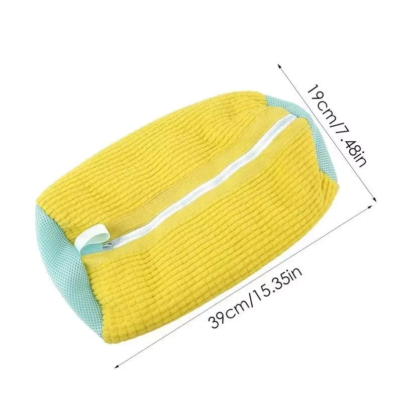 Washing Shoes Bag Cotton Laundry Net Fluffy Fibers Easily Remove Dirt Washing Bags Anti-Deformation Shoes Clothes Organizer