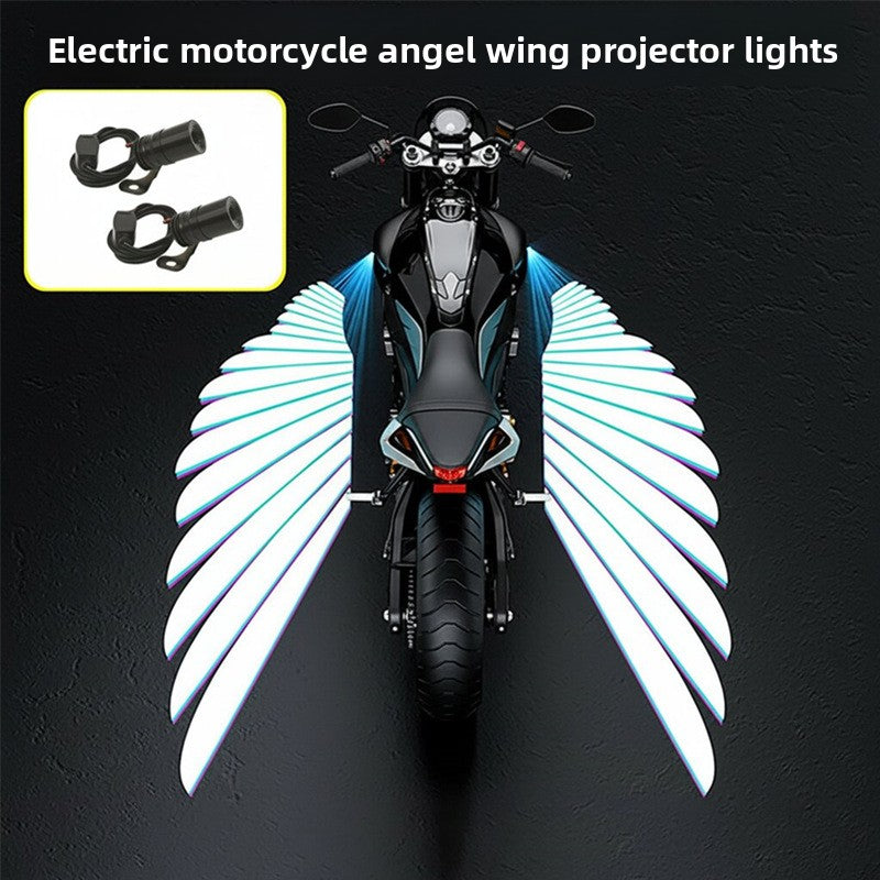 Universal Angel Wings Projection Light for Electric Vehicle Motorcycle Car Door Chassis Welcome Lamp