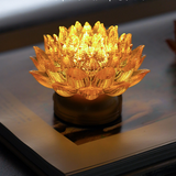 Glass Golden Lotus lamp charging led Everbright lamp