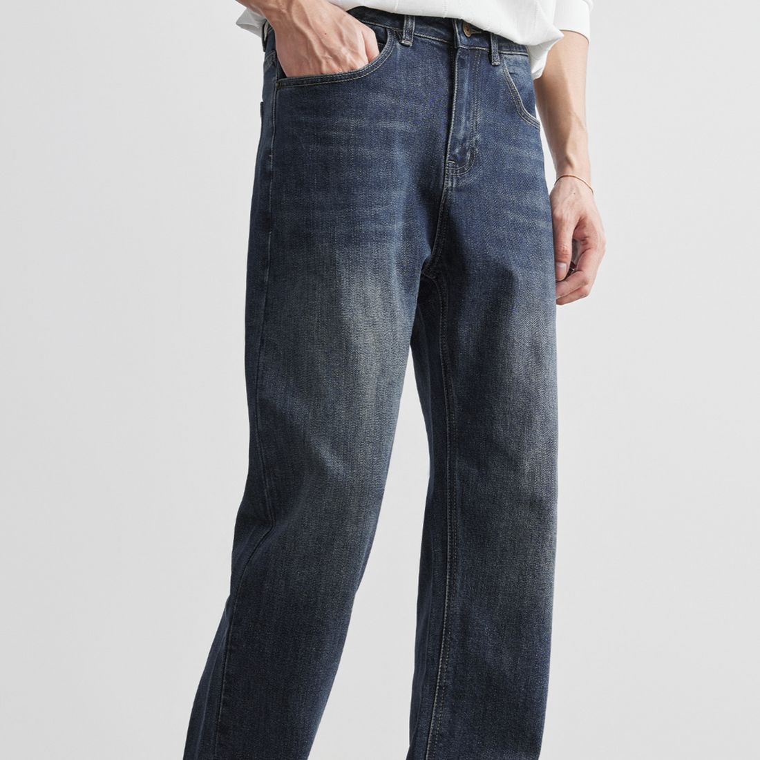 Straight-leg jeans for men