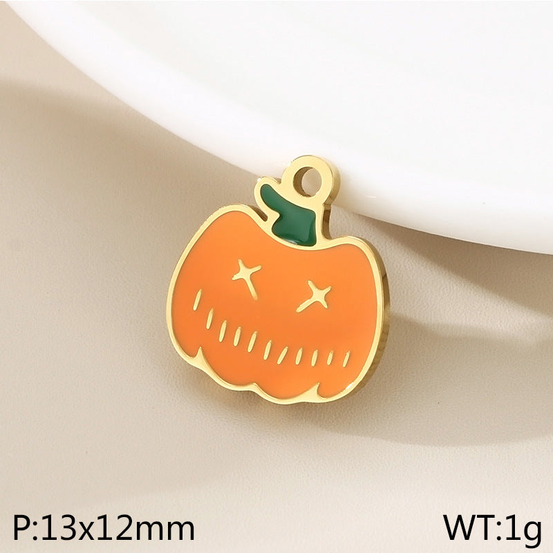 Halloween Pumpkin Devil Pendant Stainless Steel Jewelry Accessory