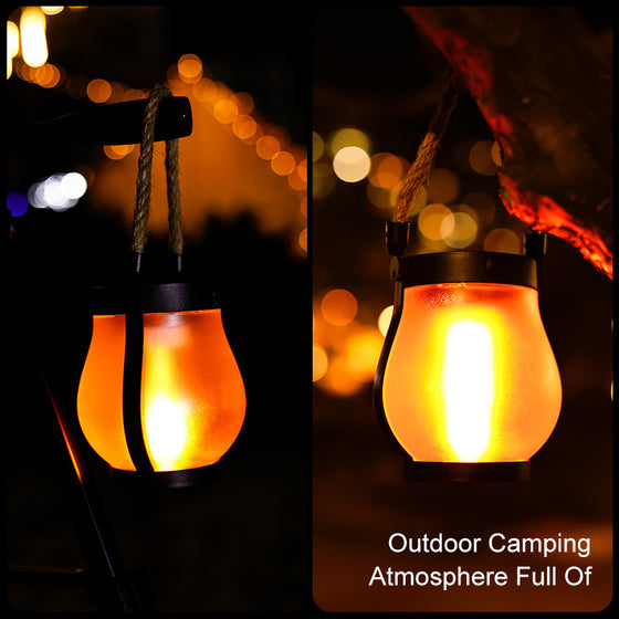Solar Hemp Rope Flame Lamp for Outdoor Camping and Decoration product image 4