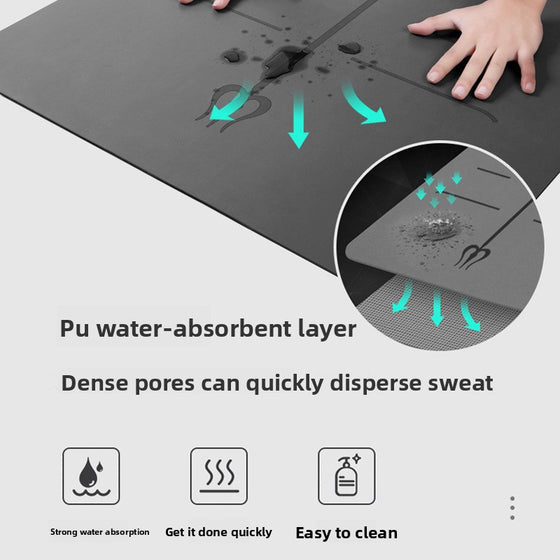 Professional Non-Slip Rubber Yoga Mat with Laser Lines Exercise & Fitness product image 2