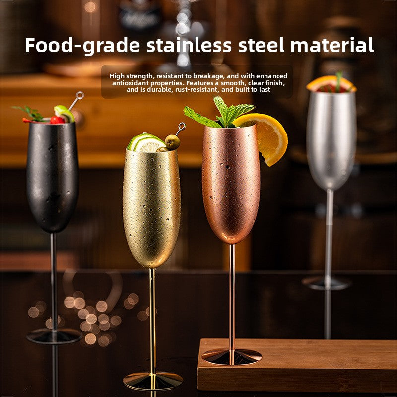 Thickened Stainless Steel Wine Glass Goblet