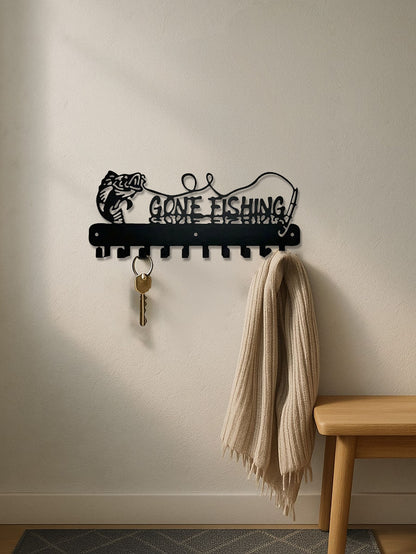 Black Metal Wall Hook Decorative Organizer for Home