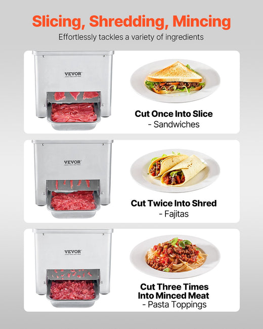 Meat slicer detachable stainless steel blade