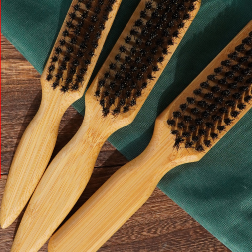 Men's bamboo hair and beard styling comb, photo 1