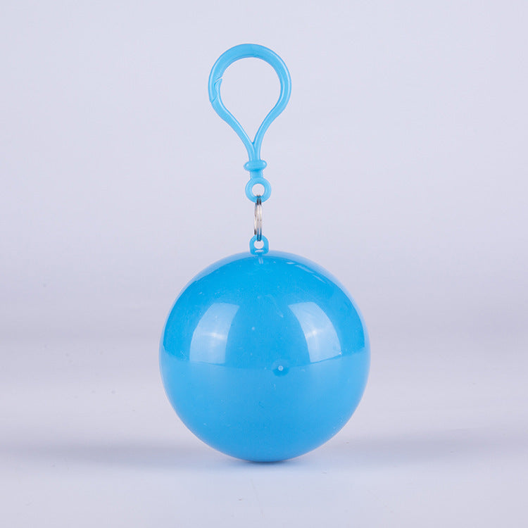 Portable disposable raincoat ball