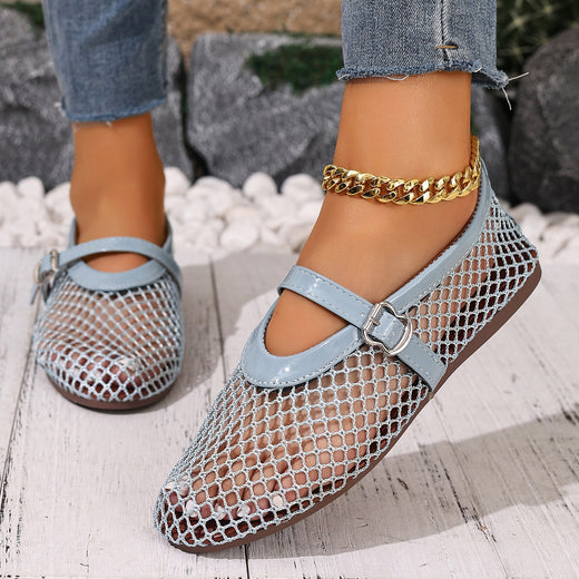 Womens Breathable Mesh Flat Shoes
