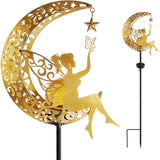 Solar Powered Moon Fairy Garden Light