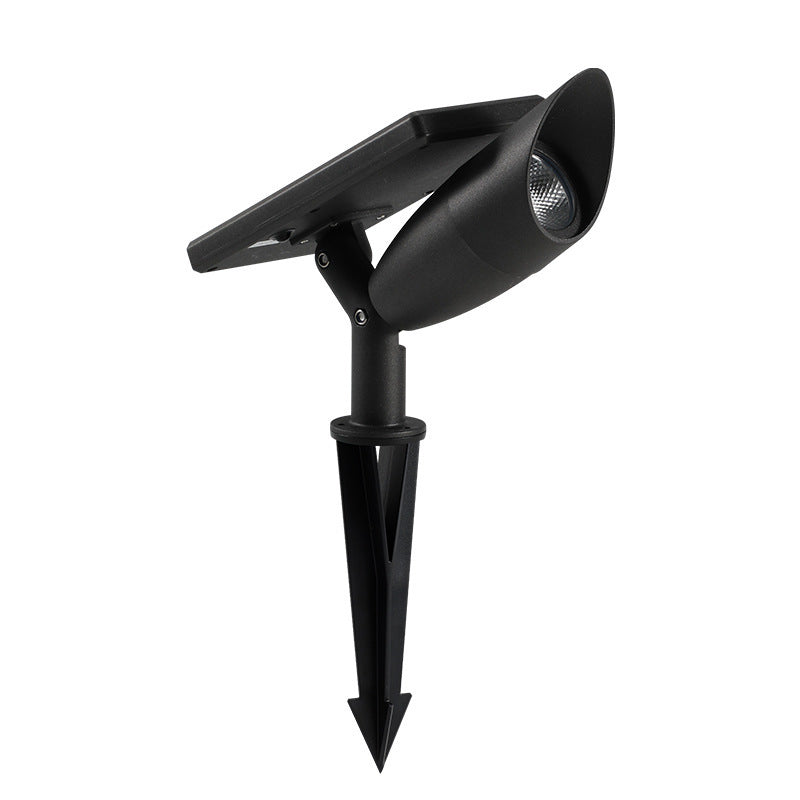 Solar Powered Outdoor Garden Spotlight with Ground Stake