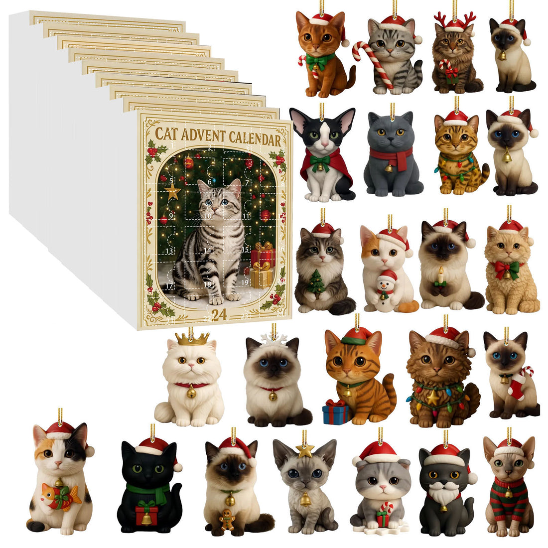 Cat Lovers Christmas Tree Decoration Acrylic Pendant product image 2