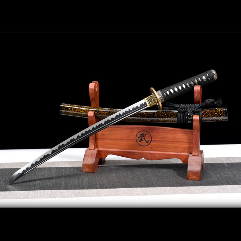 Japanese Samurai Short Knife T10 Burnt Blade Collectible