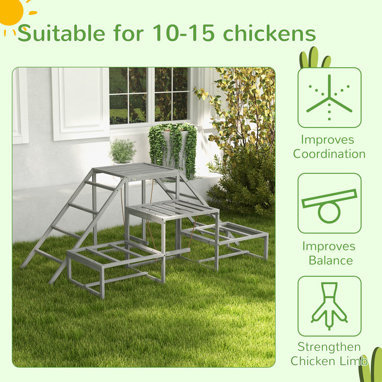 Chicken roost swing set, inside coop setting