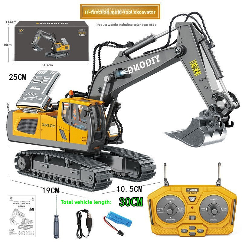 Remote control construction vehicle, 1:20 gray track excavator