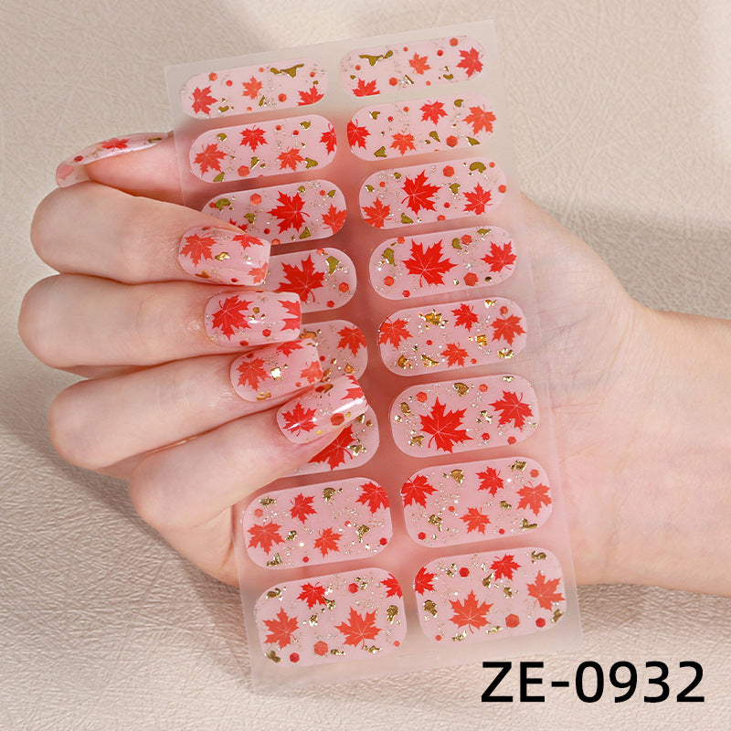 French Gold Foil Glitter Nail Stickers