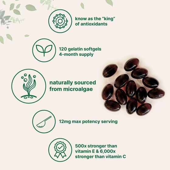 Astaxanthin Softgels 120 Capsules Adult Wellness product image 3