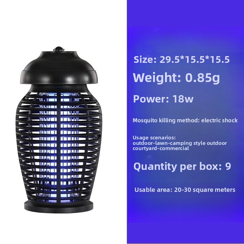 Outdoor patio and camping mosquito killer lamp