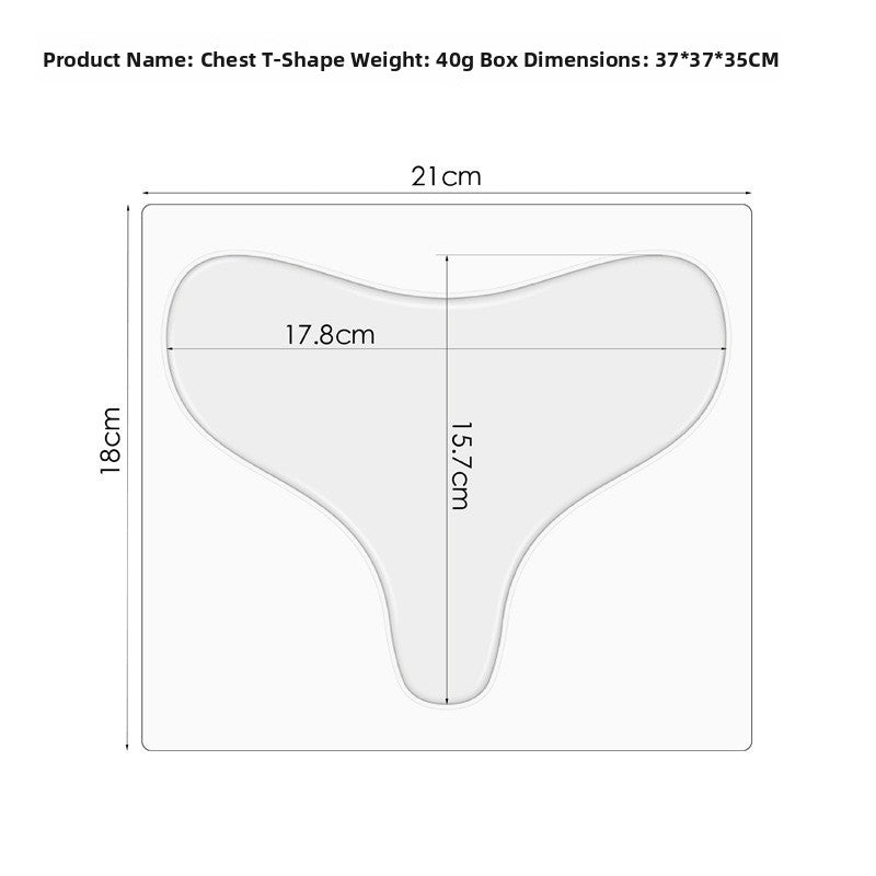 Anti-wrinkle lifting and firming T-shaped chest pad