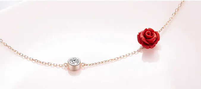 Rose Gold Beach Anklet — Crystal Floral Silver-Tone Anklet - Image 2