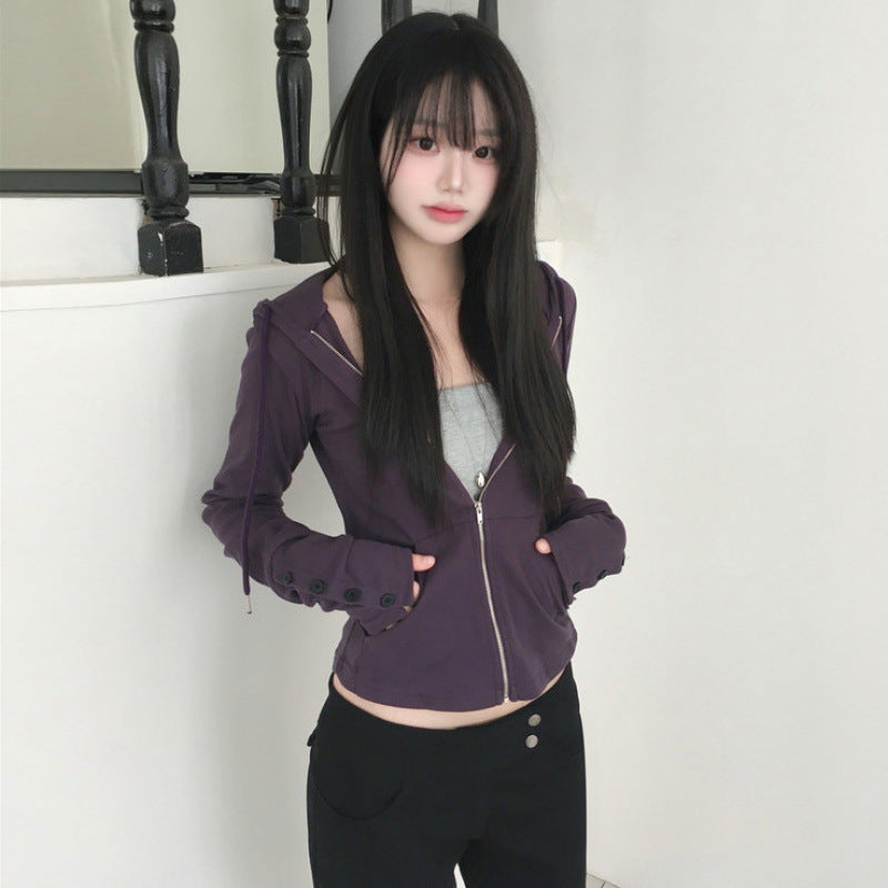 Women's lightweight butterfly sleeve knit sweater with hood, photo 4
