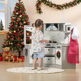 Interactive toy kitchen set with water lights sounds