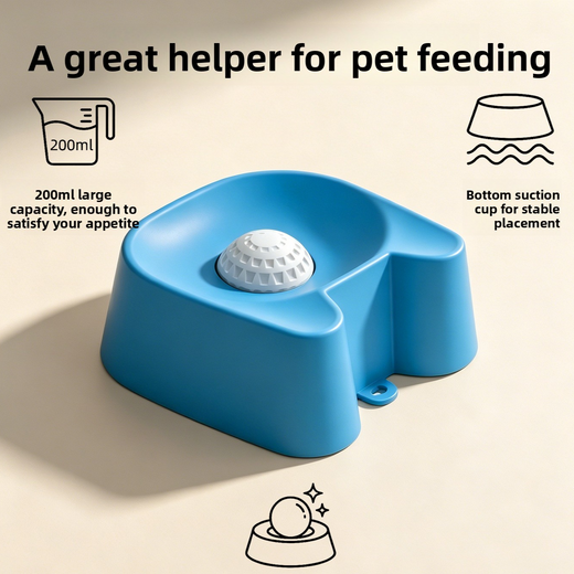 Dog Slow Feeder Licking Bowl with Suction Base