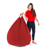 Corduroy teardrop-shaped bean bag cover