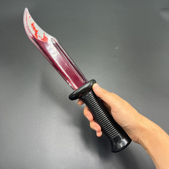 Halloween Simulation Bleeding Knife Prop Horror Fake Blood Zombie Makeup Toy