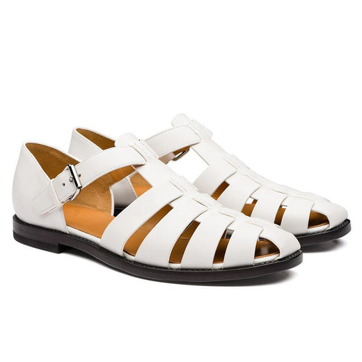 Mens Breathable Leather Buckle Sandals