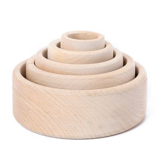 Wooden stacked bowls and cups product image 6