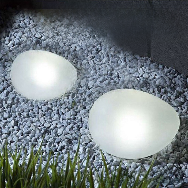 Solar-Powered Pebble Stone Garden Lights