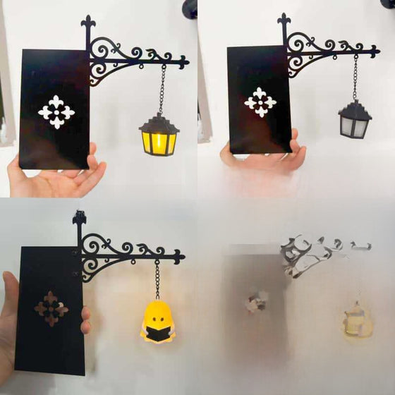 Library Bookshelf Lighting Lantern Iron Crafts Decor product image 2