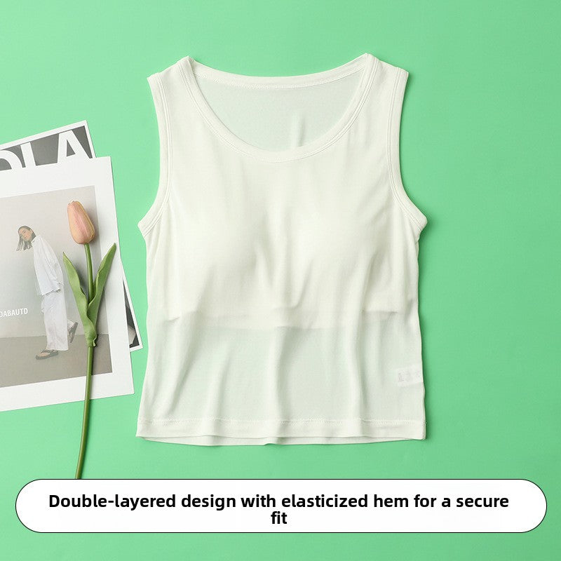 Mulberry silk camisole with built-in removable bra pads, photo 2