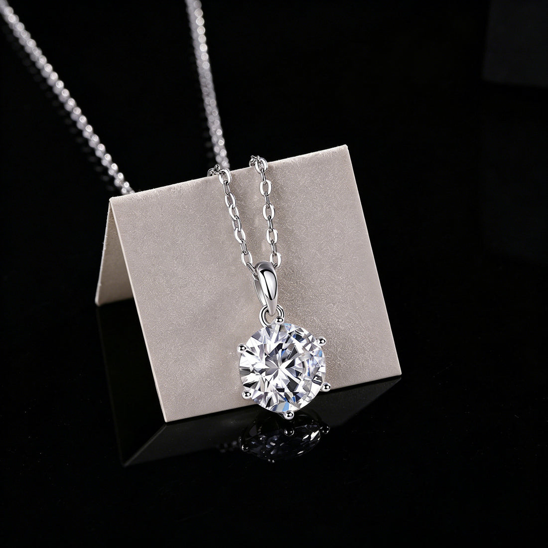 Moissanite Pendant S925 Silver Cross Chain Necklace