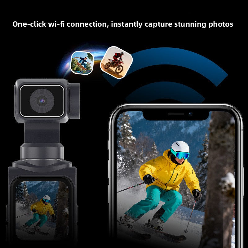 Handheld Gimbal Camera with HD Video and Face Tracking