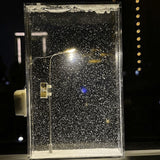 Night light snow scene street lamp